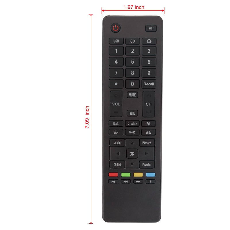 Vinabty HTR-A18M htra18m Replaced Remote Control fit for Haier LCD LED TV LE58F3281 32D3000 LE32M600M20 LE32F32200 LE24M600M80 65d3550 LE39M600M80 40D3500M 48D3500 LE48M600M80 LE50M600M80 55D3550 LE55M600M80 - Image 2